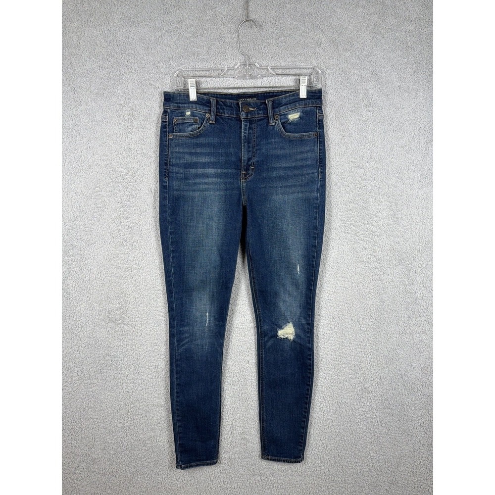 Lucky Brand Bridgette High Rise Skinny Jeans Womens 6/28 Distressed Stretch‎